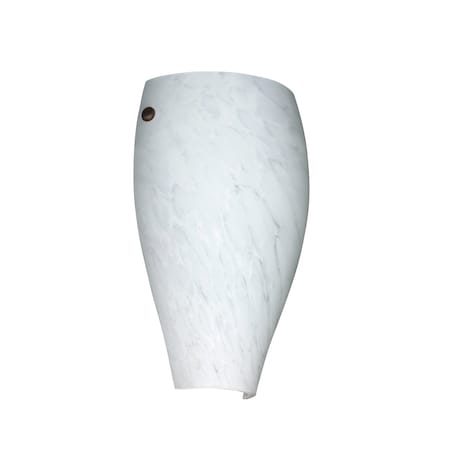 Besa Lighting Chelsea Wall Sconce, Carrera, Bronze Cap Finish, 1x75W Incandescent 704319-BR
